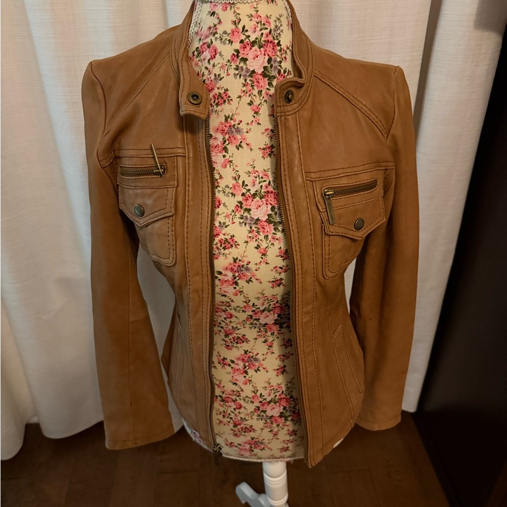 Michael Kors Tan Leather Jacket